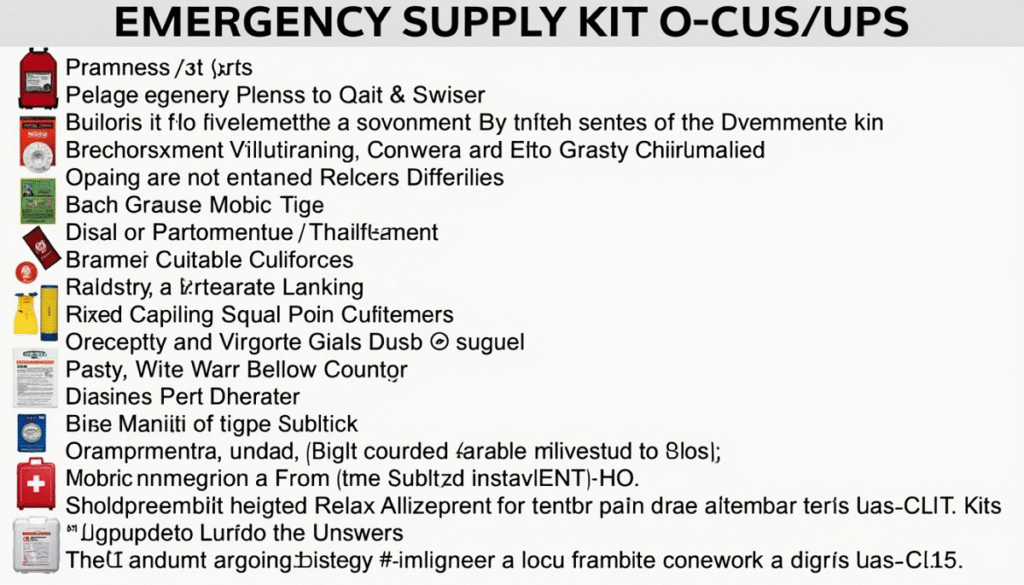Emergency Supply Kit List